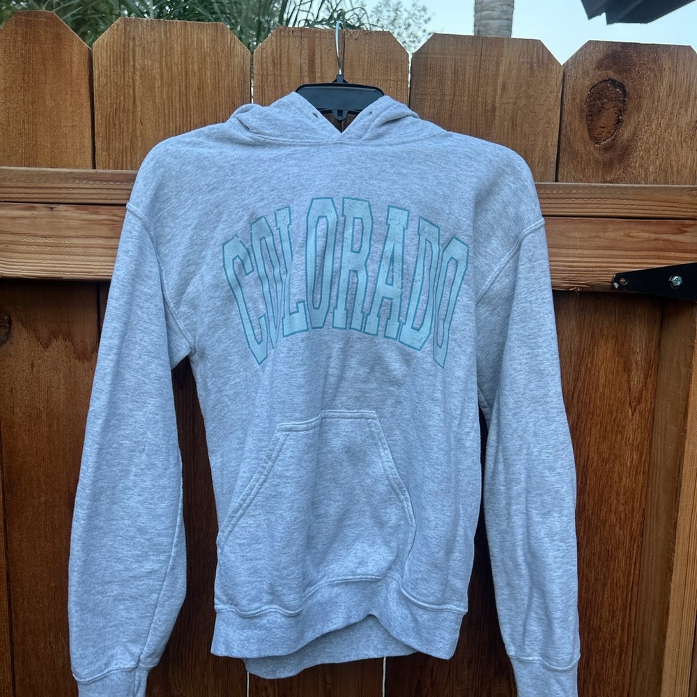 Colorado Graphic Hoodie Sweatshirt - Light Gray